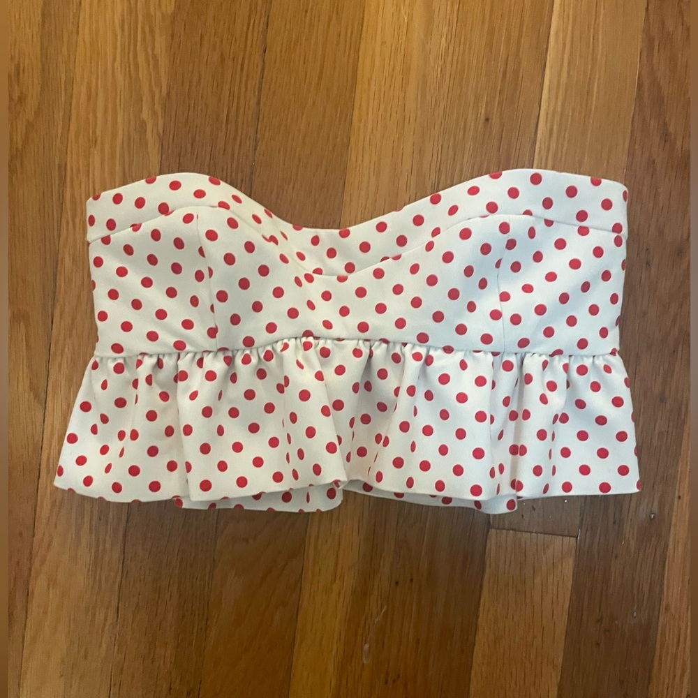 Zara polka dot top worn once, only for a few hours perfect condition